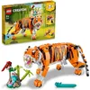 Image de LEGO 31129 Creator 3-en-1 Sa Majesté le Tigre Jouet et Figurine Animaux se Transforme en Panda et Poisson Enfants Dès 9 Ans