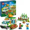 Image de LEGO® City 60345 Le Camion de Marché des Fermiers Jouet de la Ferme Food Truck Stand