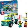 Image de LEGO® 60403 City L'Ambulance de Secours et le Snowboardeur Jeu Enfants avec Jouet de Véhicule Médical et Minifigurines