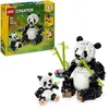 Image de LEGO Creator 31165 3-en-1 Animaux sauvages : la famille de pandas Jeu pour fille dès 8 ans