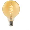 Image de Ampoules Smart LED E27 - Lot de 3 - G95 Deco - 2200K - 380 Lumen - Ambre