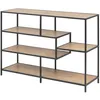 Image de Etagère design 114x35x78 cm décor chêne et métal noir - FYNCA