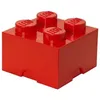Image de LEGO BOITE DE RANGEMENT 4 PLOTS ROUGE - BRIQUE DE RANGEMENT LEGO