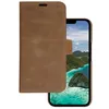 Image de Étui pour Apple iPhone 14 Folio 2 en 1 Modèle Lynge en Cuir avec Porte-Cartes DBRAMANTE1928 Marron clair