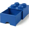 Image de LEGO Boîte de Rangement Brique 4 Plots avec Tiroir Bleu   Organiseur Empilable Jouets et Bureau