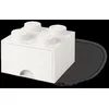 Image de LEGO - Brique de rangement empilable 4 avec tiroir blanc