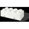 Image de LEGO Boîte de Rangement Brique 8 Plots avec 2 Tiroirs Blanche   Organiseur Empilable Jouets et Bureau
