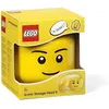 Image de LEGO 40311724 Tête de rangement empilable Légo Garçon Petit modèle Plastique Jaune D16 x H195 cm