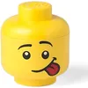 Image de Conteneur de stockage - Lego - Petite tête de rangement - Jaune - Empilable - 16cm x 18cm