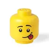 Image de LEGO Boîte de Rangement Tête Silly 85 L   Empilable avec Couvercle Rangement Jouets et Chambre Enfant
