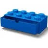 Image de Boîte de Rangement Empilable - LEGO - Taille L - 8 Boutons - Plastique Résistant - Bleu