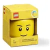 Image de Boîte de rangement - LEGO - 5006258 - Tête de garçon - Jaune vif - Plastique