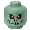 Image de Boîte de rangement - LEGO - Tête de squelette - Petite - Couleur verte - Décorative Halloween