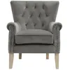 Image de Dorel Chaise longue tapissée en tissu gris