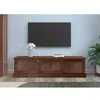 Image de Harry - Meuble TV Avec 3 Portes En Pin Laqué Marron