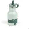 Image de DONE BY DEER - Gourde Inox Croco Vert