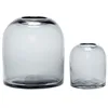 Image de Lot de 2 vases Hubsch Interior Dome - gris fumé - 12x13/20x21 cm