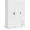 Image de Armoire VEGA - Décor Blanc mat - 3 portes + 3 tiroirs - L 147 x P 496 x H 2004 cm