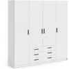 Image de Armoire VEGA - Décor Blanc mat - 4 portes + 3 tiroirs - L 1955 x P 496 x H 2004 cm