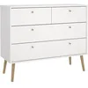 Image de Commode BODO - 4 tiroirs - Blanc mat - Style scandinave - L987 x P391 x H817 cm