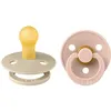 Image de Sucette bébé - BIBS - Colour - Embout rond - Pack de 2 - Caoutchouc naturel - Taille 1 Vanilla Blush
