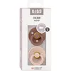 Image de Sucette bébé - BIBS - Colour - Embout rond - Pack de 2 - Caoutchouc naturel - Taille 1 Woodchuck Blush