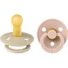 Image de Sucette bébé - BIBS - Colour - Embout rond - Pack de 2 - Caoutchouc naturel - Taille 2 Vanilla Blush