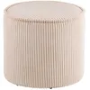 Image de Liv pouf velours côtelé beige.