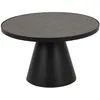 Image de Table basse ronde 657x657x40 cm en céramique et métal noir