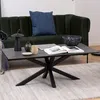 Image de Table basse 130x70x46 cm en céramique et métal noir - BUGGIO