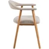 Image de Addi chaise de salle à manger avec accoudoirs bouclé beige.