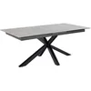 Image de Heaven table de salle à manger 100x200/240cm avec 1 plateau supplémentaires gris.