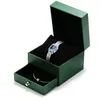 Image de Coffret montre femme - Haute qualité - Design à tiroir - Diamants - Cadeau élégant - Bleu