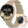 Image de Montre Connectée Femme avec Appel1.32 AMOLED Écran Affichage Permanent de lheure SmartwatchBouton Invisible120+Modes Sportifs