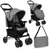 Image de MoMi ISLA - Poussette citadine ultra compacte - 0m à 15 kg - Accessoires inclus: sac + couvre-jambes - Gris