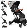Image de MoMi ESTELLE   Poussette Bébé Ultra Compacte   Légère 77 kg   Pliage à Une Main   Guidon Valise   Gris