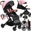Image de MoMi ESTELLE   Poussette Bébé Ultra Compacte   Légère 77 kg   Pliage à Une Main   Guidon Valise   Rose