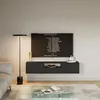 Image de Meuble TV avec 3 abattants et une étagère   FRAMME   noir   150 cm