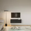 Image de Meuble TV avec 2 abattants   FRAMME   noir   100 cm