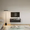 Image de Meuble TV avec 2 abattants et étagères   FRAMME   noir   100 cm