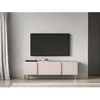 Image de Meuble TV 2 portes avec abattant - LOPPA - 160 cm - beige cachemire