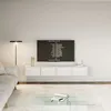 Image de Meuble TV mural à 4 abattants   FRAMME   200 cm   blanc