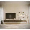 Image de Meuble TV mural à 4 abattants   BEMMI   300 cm   aspect bois noyer