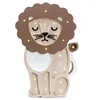 Image de Lampe à poser LED - Lion - Bois de pin naturel - Hauteur 36 cm - Kenya Coffee (marron)