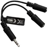 Image de Splitter Y câble mini-jack Mâle / mini-jack x 2 Femelles stéréo jack 35 mm 0.15M Noir - 5901299951132