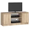 Image de Meuble TV pour salon AKORD Chêne Sonoma 120 cm 2 portes façade Chêne Sonoma 2 étagères 120x40x55 cm