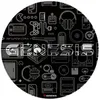 Image de Tapis de sol - GENESIS - Tellur 300 - Rond 100 cm - Synthétique - Moderne