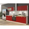 Image de ULTRA Cuisine complète avec meuble four et plan de travail inclus L 300 cm - Rouge mat