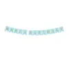 Image de Guirlande en carton happy birthday bleue et métallisée 15 x 175 cm - Bleu