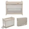 Image de Lit parapluie Kinderkraft MOON DREAM pliable 2 niveaux matelas inclus maille respirante sac transport bébé beige
